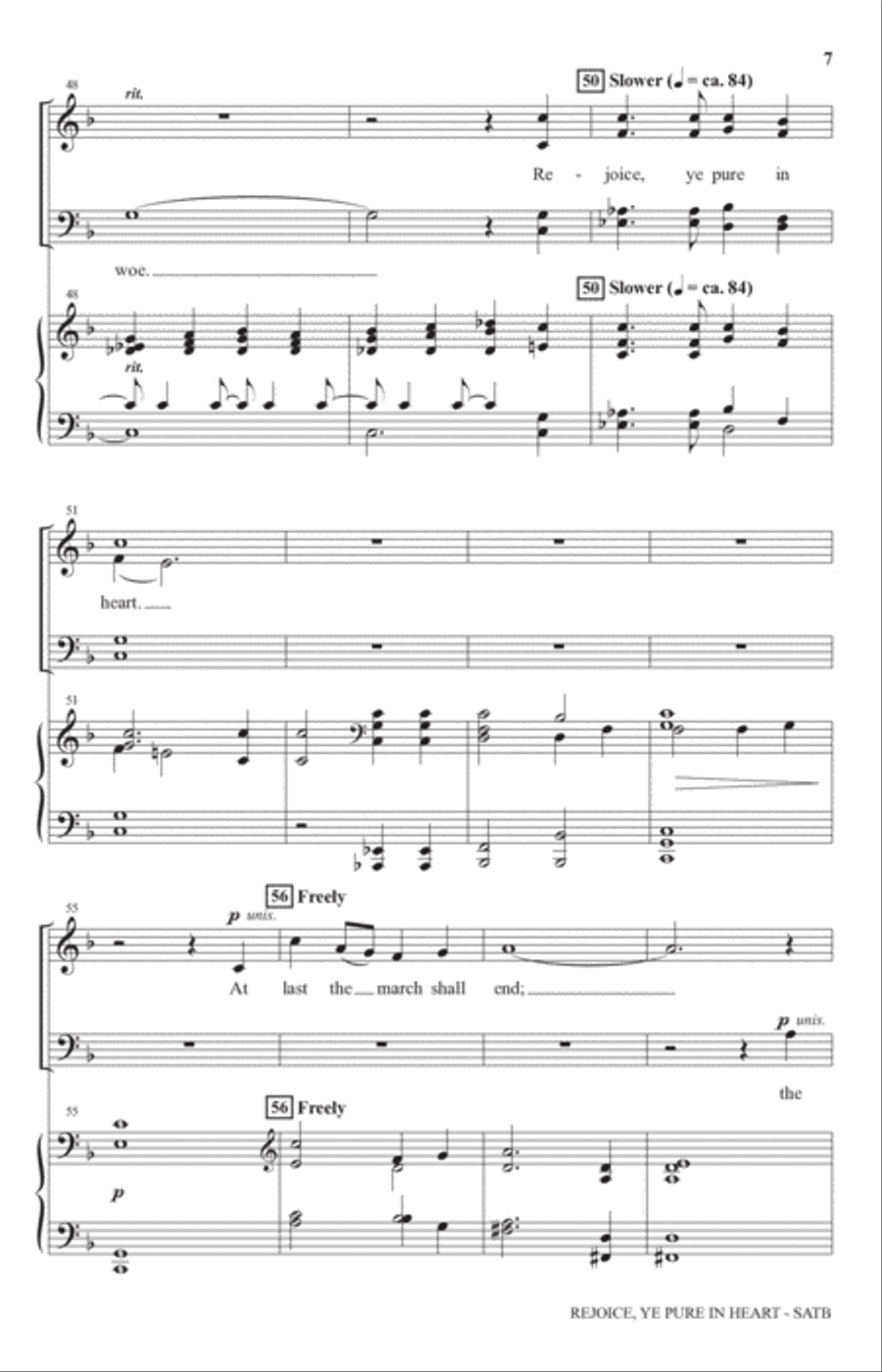 Rejoice, Ye Pure In Heart (arr. Heather Sorenson) 4-Part scores gallery preview page 5