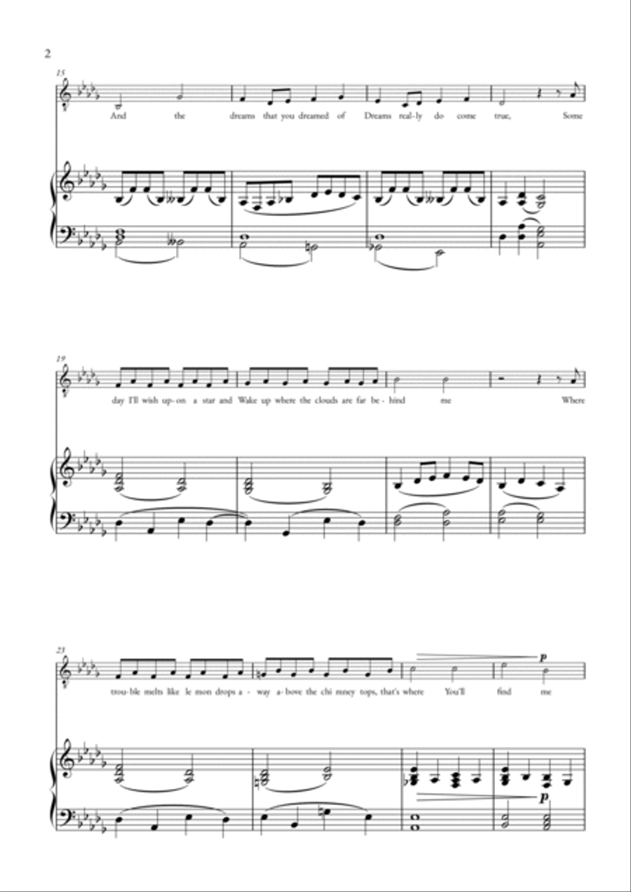 Over The Rainbow Over The Rainbow Voice scores gallery preview page 2