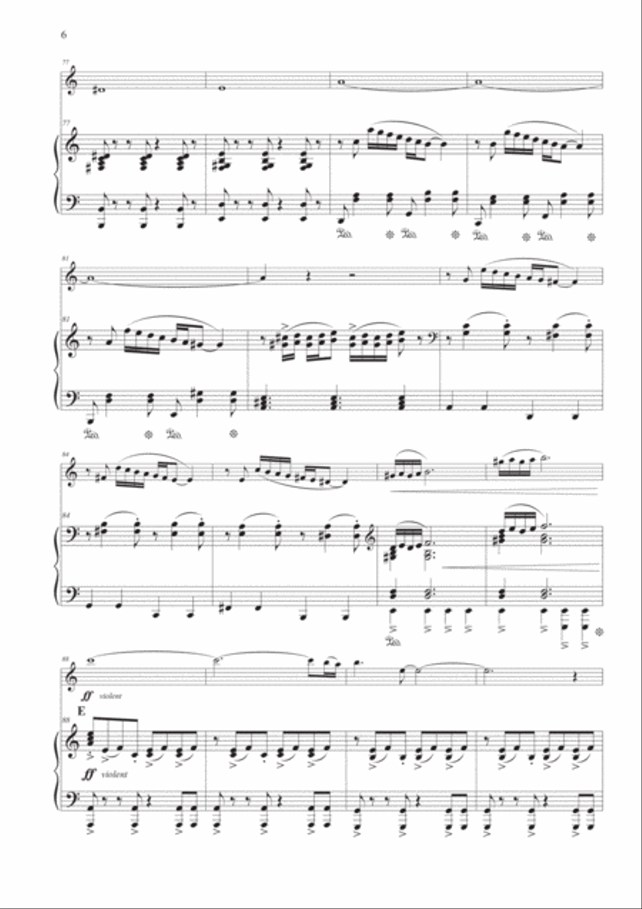 Tango Pour Claude Violin Solo scores gallery preview page 6