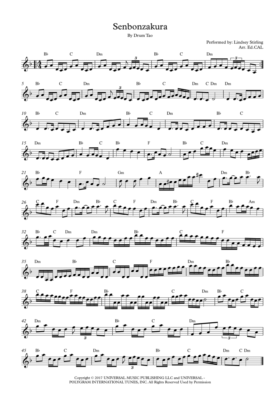 Senbonzakura String Duet scores gallery preview page 1