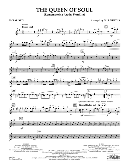 The Queen Of Soul (arr. Paul Murtha)- Conductor Score (Full Score) - Bb Clarinet 1