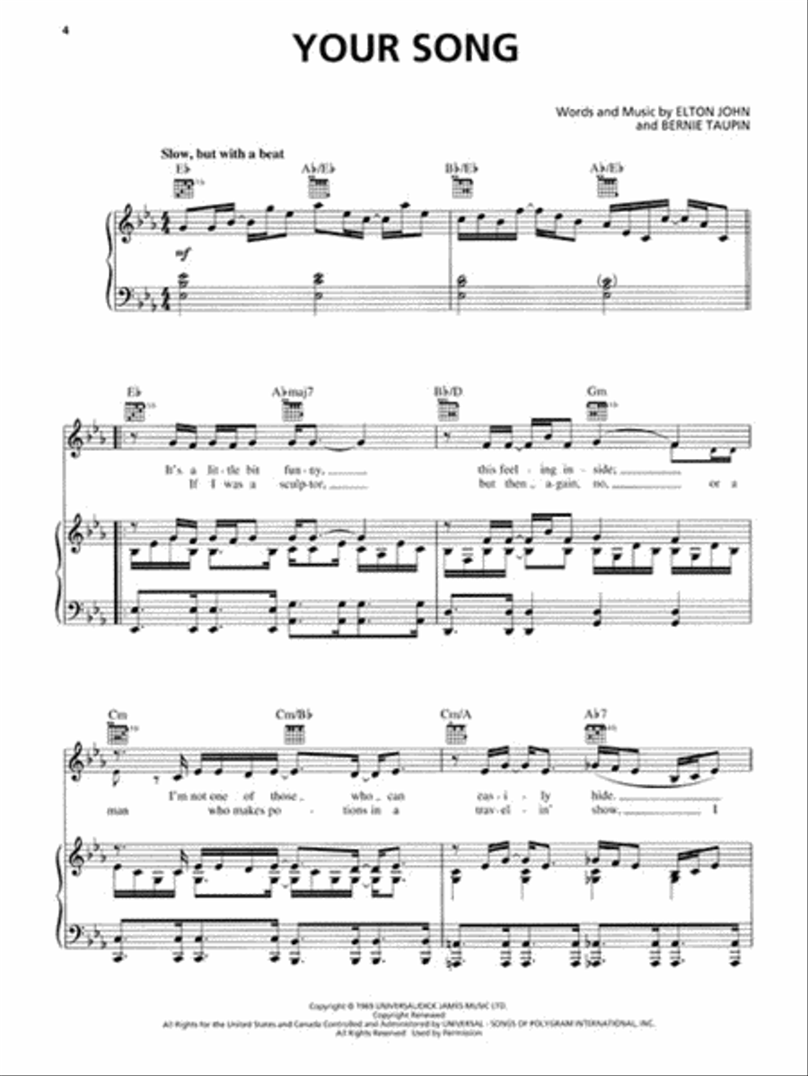 Elton John – Greatest Hits 1970-2002 Piano, Vocal, Guitar scores gallery preview page 3