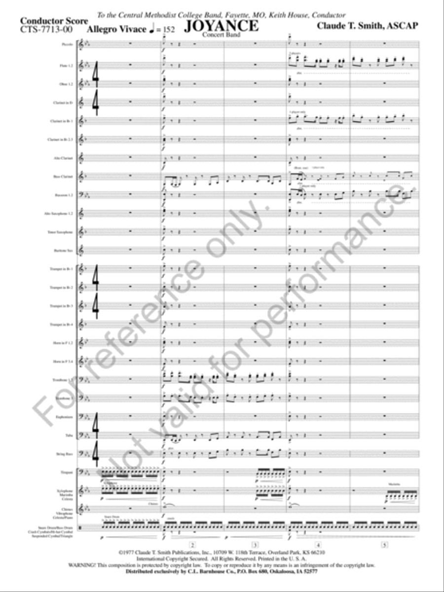 Joyance Joyance Concert Band scores gallery preview page 4