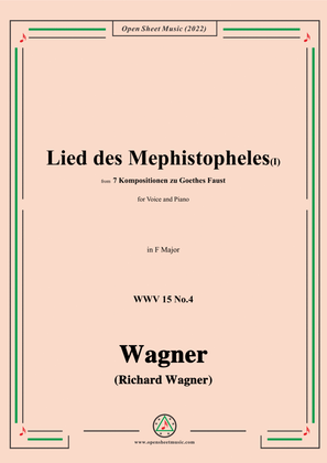Book cover for R. Wagner-Lied des Mephistopheles(I),in F Major,WWV 15 No.4