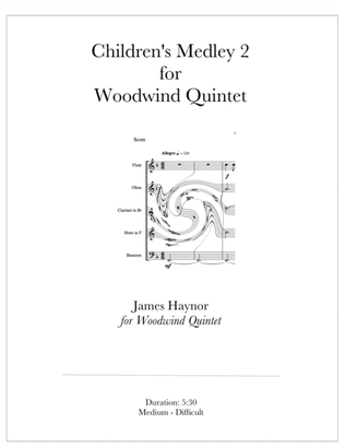 Book cover for Children's Medley 2 for Woodwind Quintet