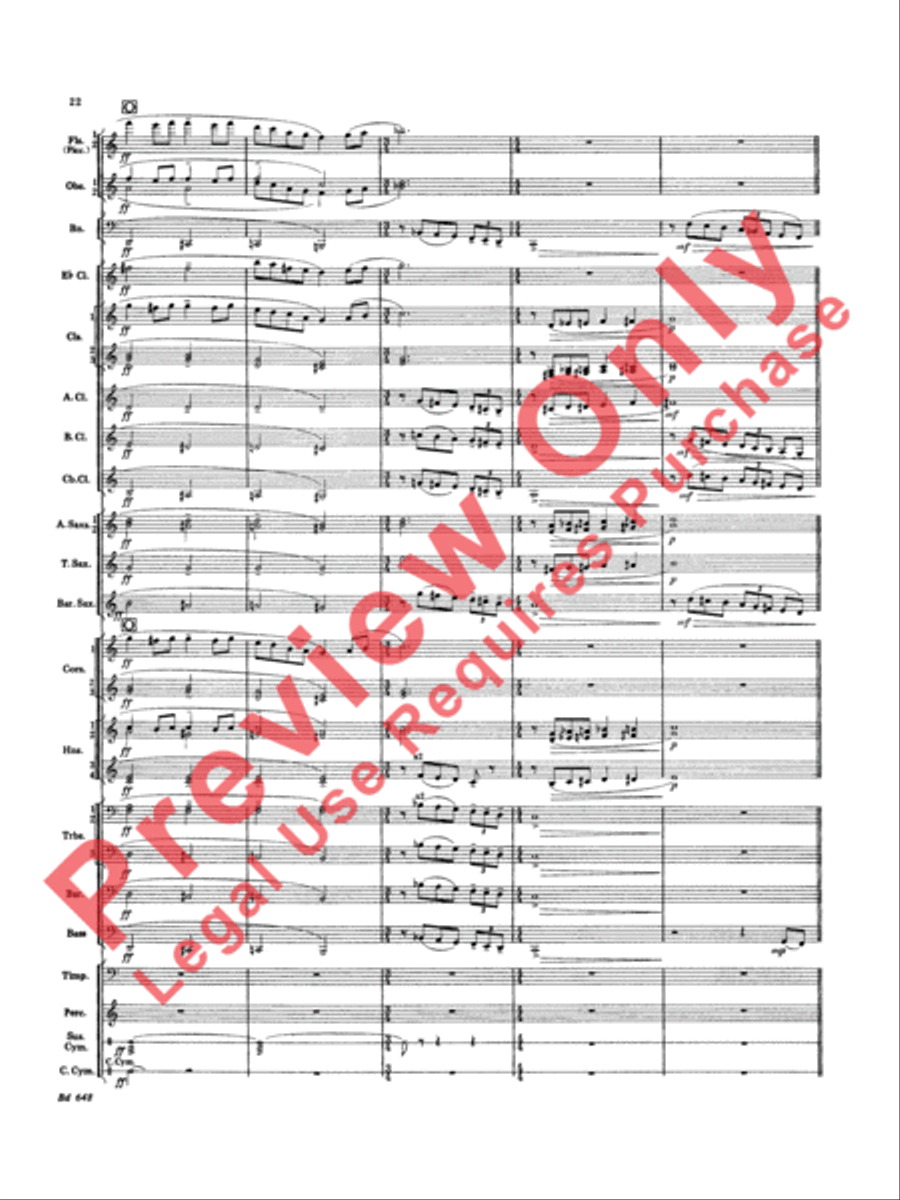 Overture Jubiloso Concert Band scores gallery preview page 25