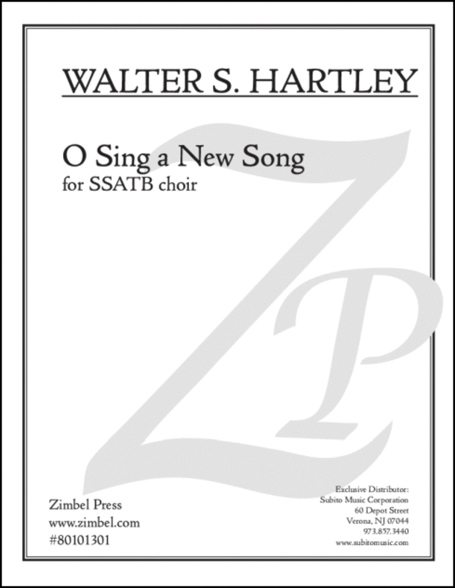 O Sing a New Song O Sing a New Song SSATB scores gallery preview page 1