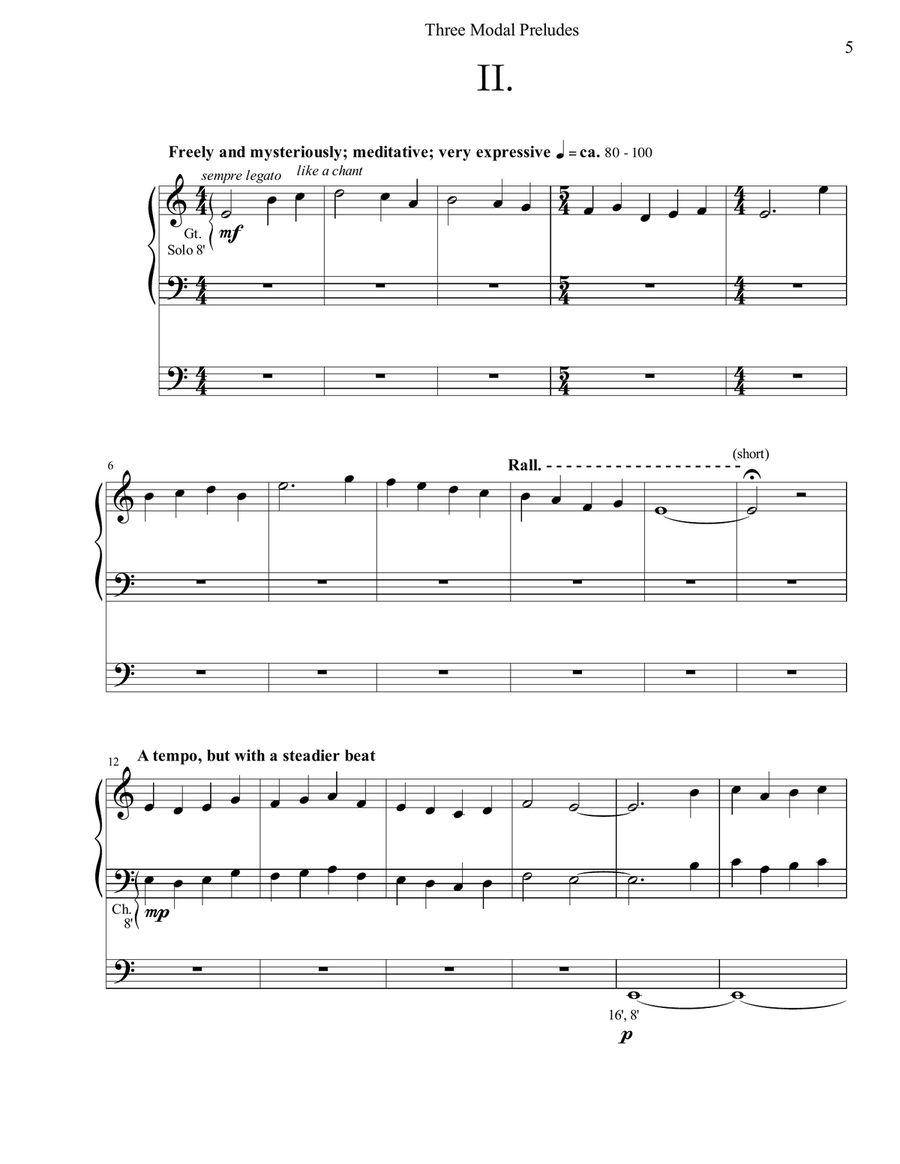 Three Modal Preludes (for Organ) Organ Solo scores gallery preview page 5