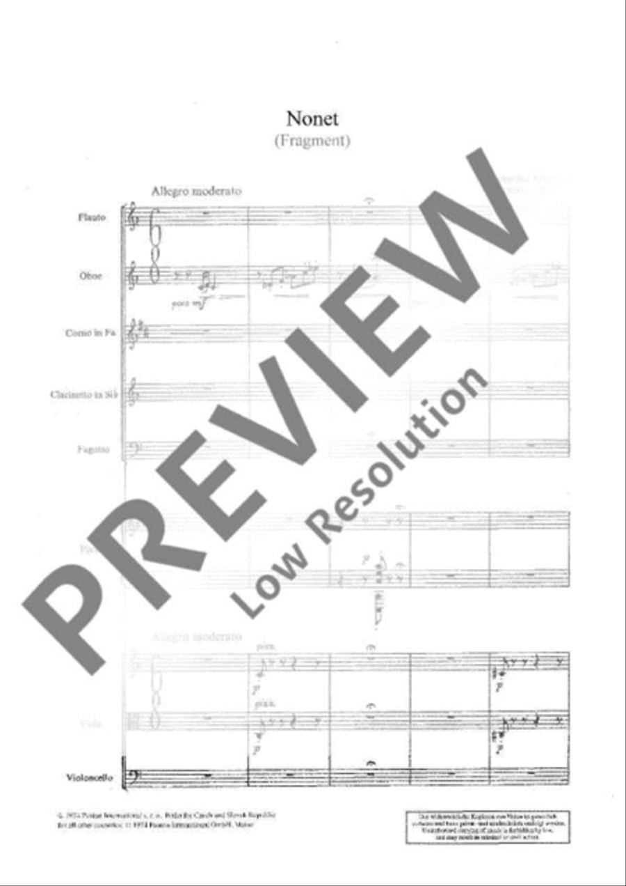 Nonet Piano scores gallery preview page 6