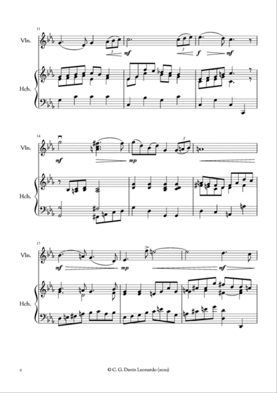 La Pietà for Violin and Harpsichord duet String Orchestra scores gallery preview page 6