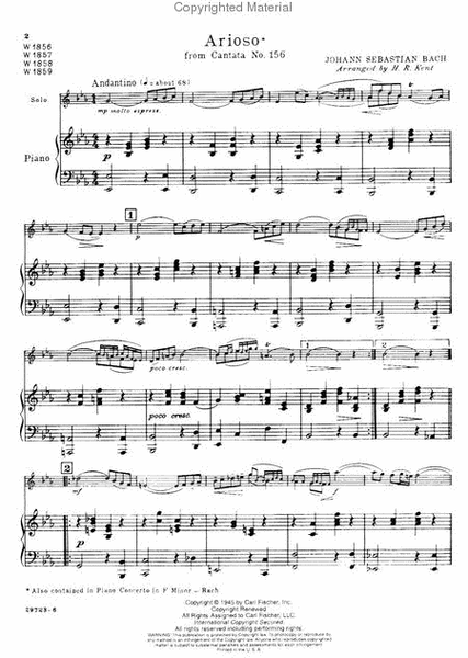 Arioso From 'Cantata No. 156'
