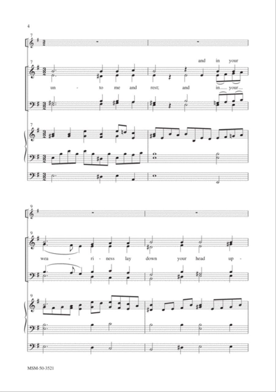 I Heard the Voice of Jesus Say 4-Part scores gallery preview page 4