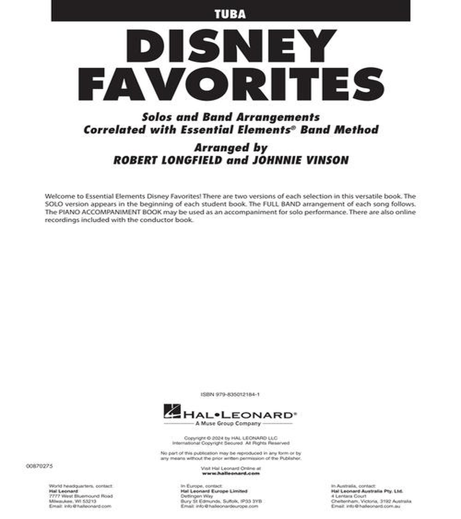 Essential Elements Disney Favorites