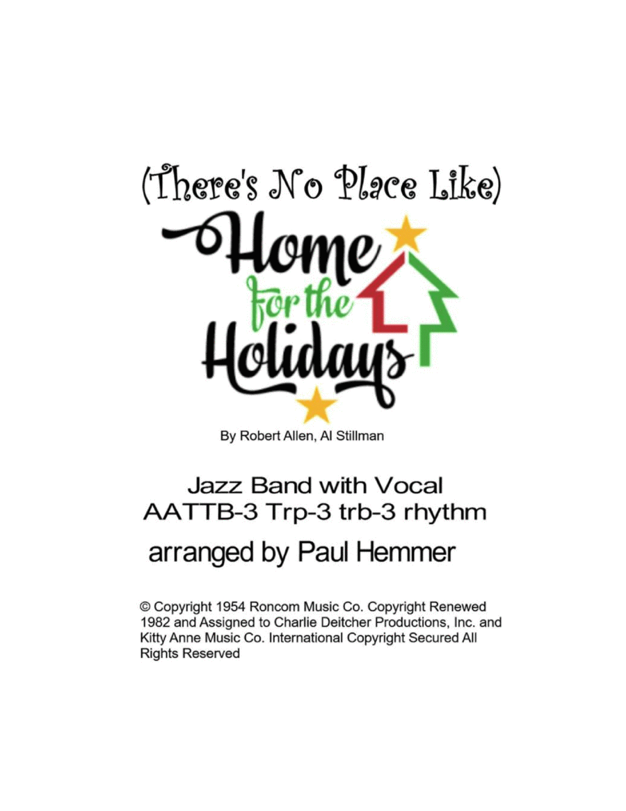 (there's No Place Like) Home For The Holidays Jazz Ensemble scores gallery preview page 1