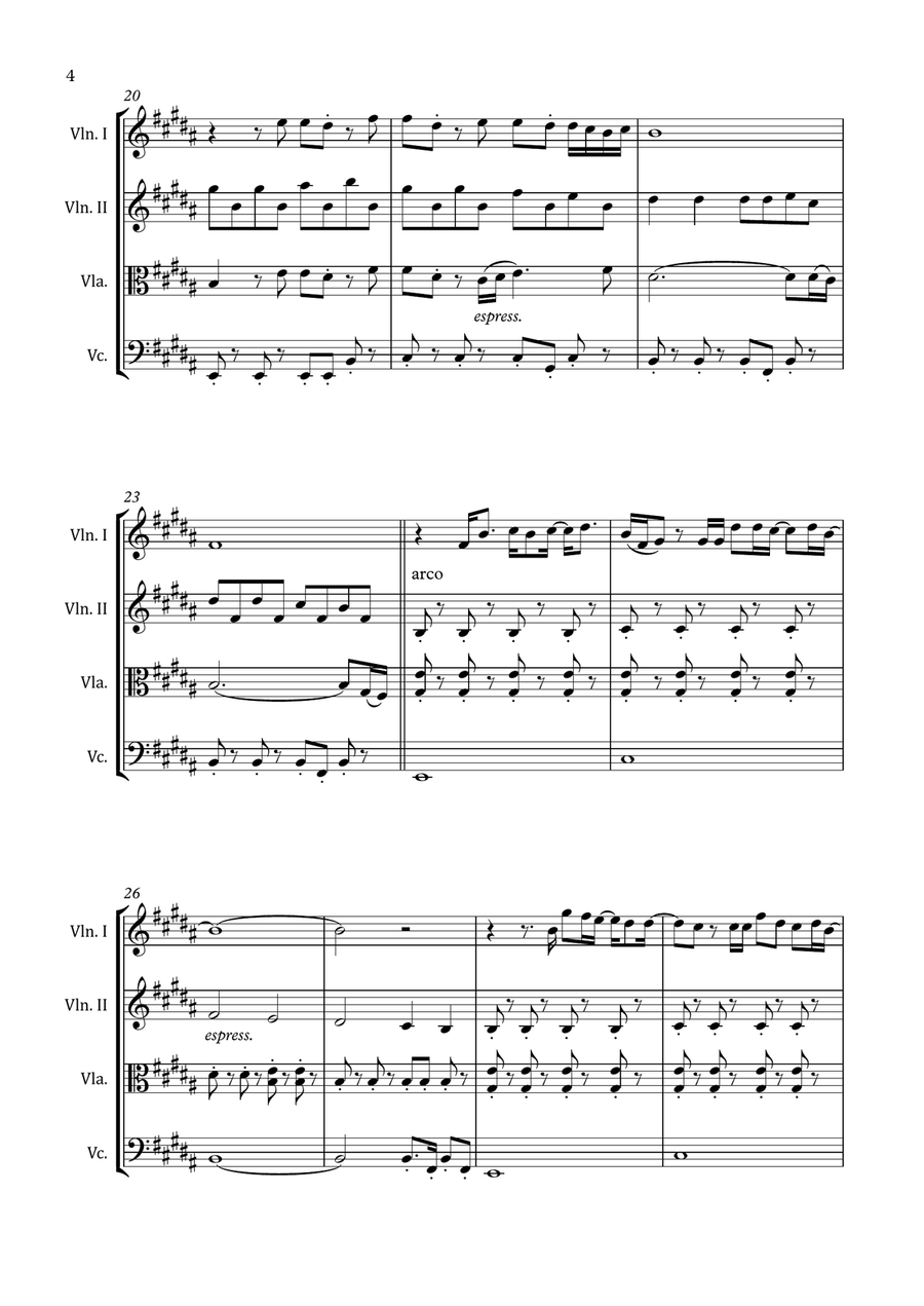 November Rain String Quartet scores gallery preview page 6