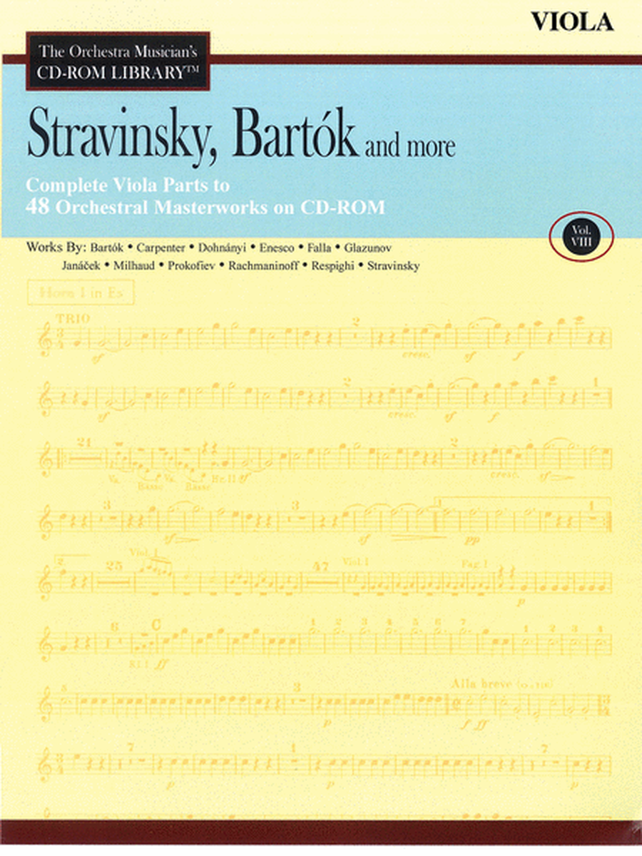 Stravinsky, Bartok, and More - Volume VIII (Viola)