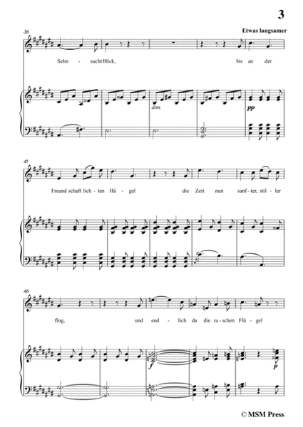 Schubert-Der Flug der Zeit,in C sharp Major,Op.7 No.3,for Voice and Piano image number null