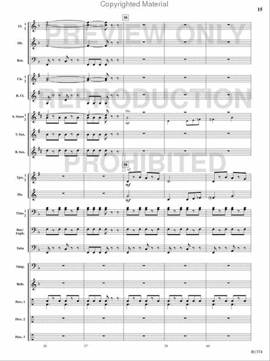 A Stowaway on Santa's Sleigh Concert Band scores gallery preview page 14