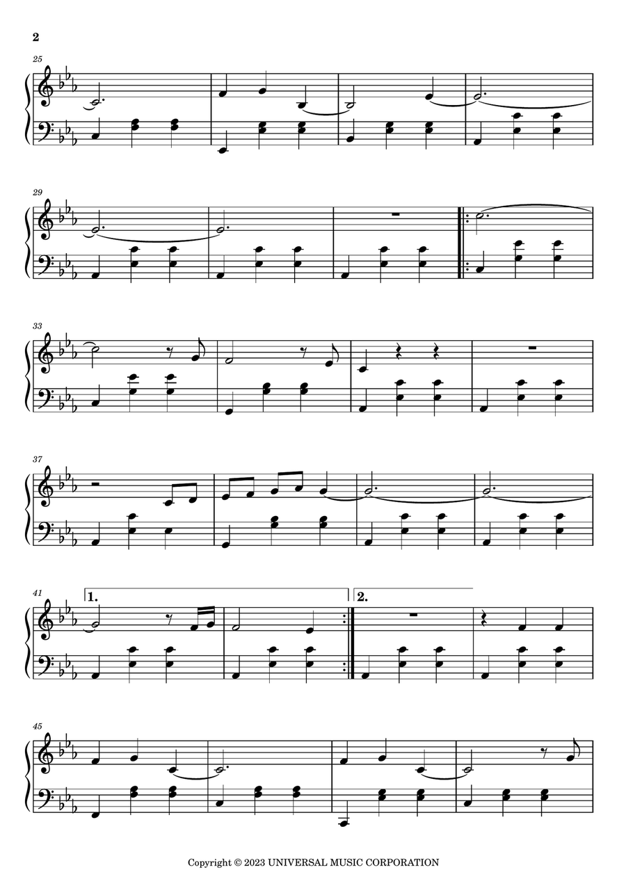 Paris, Texas Piano Solo scores gallery preview page 2