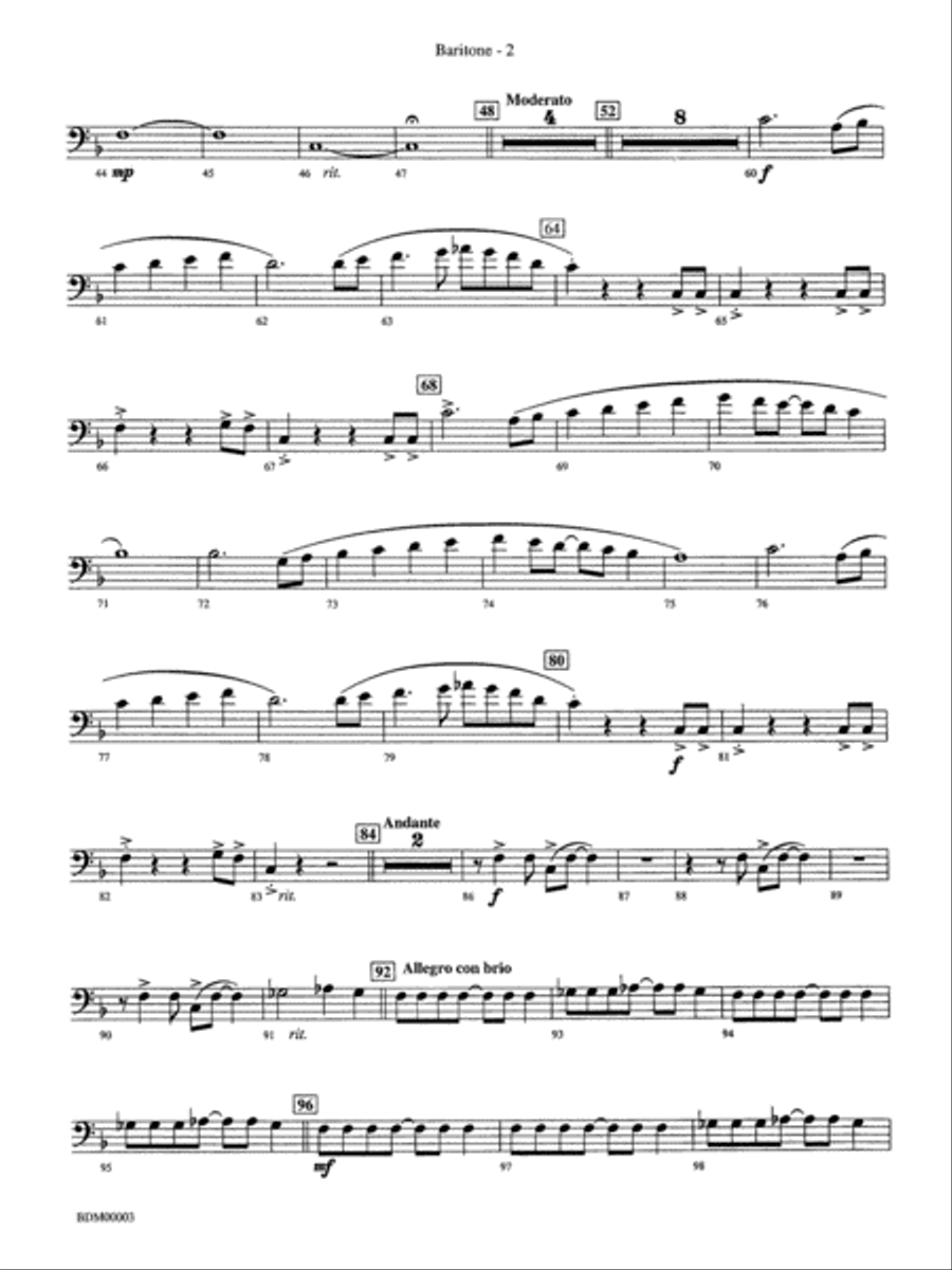 Overture de Argentina: Baritone B.C. Concert Band scores gallery preview page 2