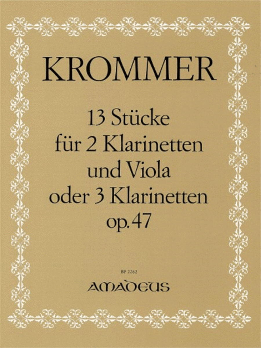13 Pieces op. 47 13 Pieces op. 47 Clarinet scores gallery preview page 1