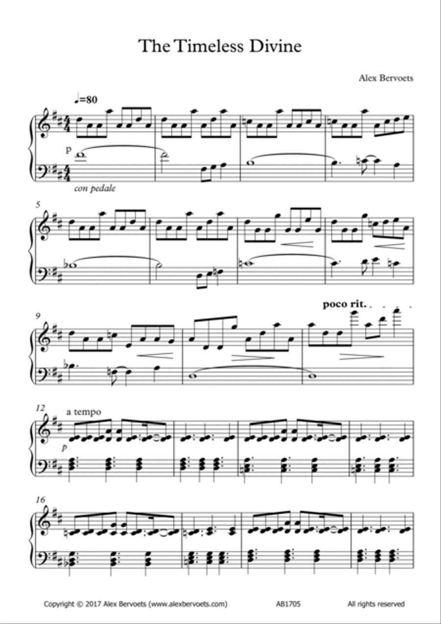 The Timeless Divine Piano Solo scores gallery preview page 2