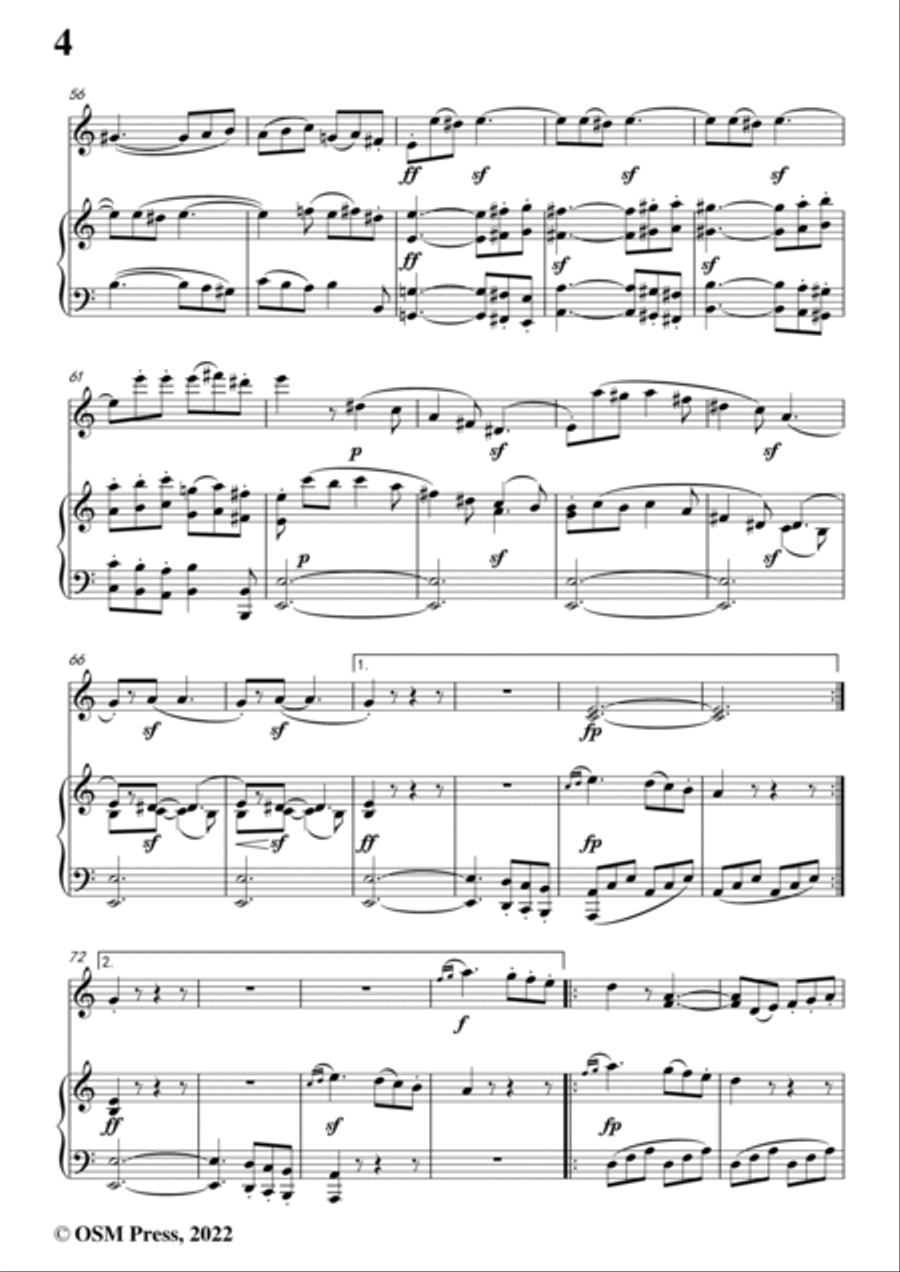 Beethoven-Violin Sonata No.4 in a minor,Op.23,for Violin and Piano Violin Solo scores gallery preview page 6