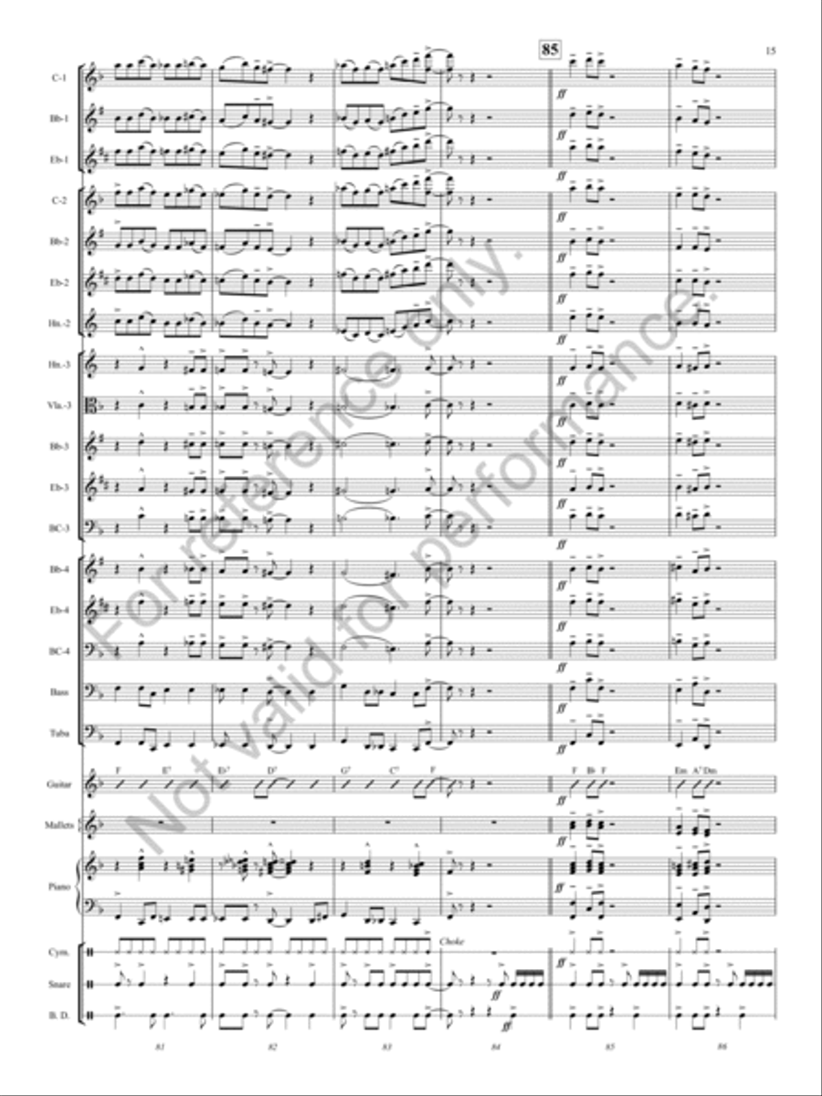 Gospel John Concert Band scores gallery preview page 15