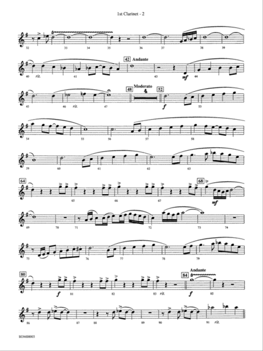 Overture de Argentina: 1st B-flat Clarinet Concert Band scores gallery preview page 2