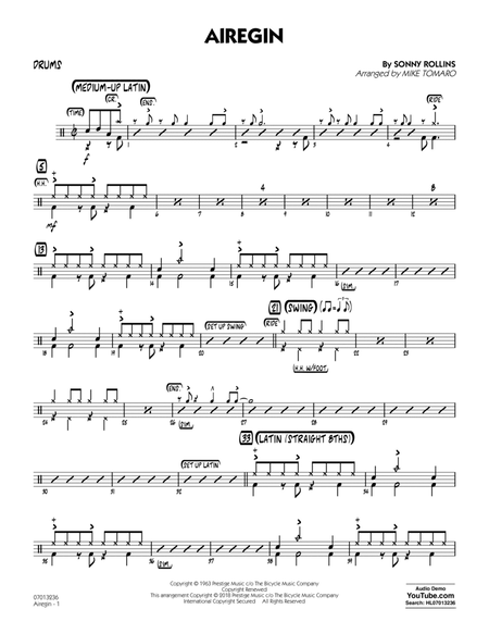 Airegin (arr. Mike Tomaro) - Drums