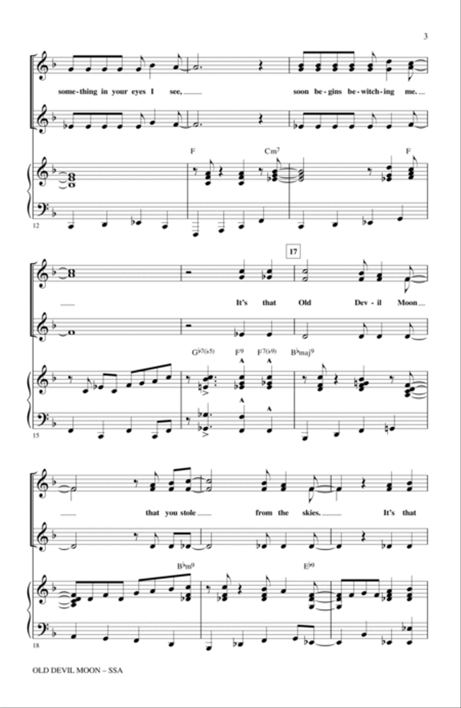 Old Devil Moon SSA scores gallery preview page 2