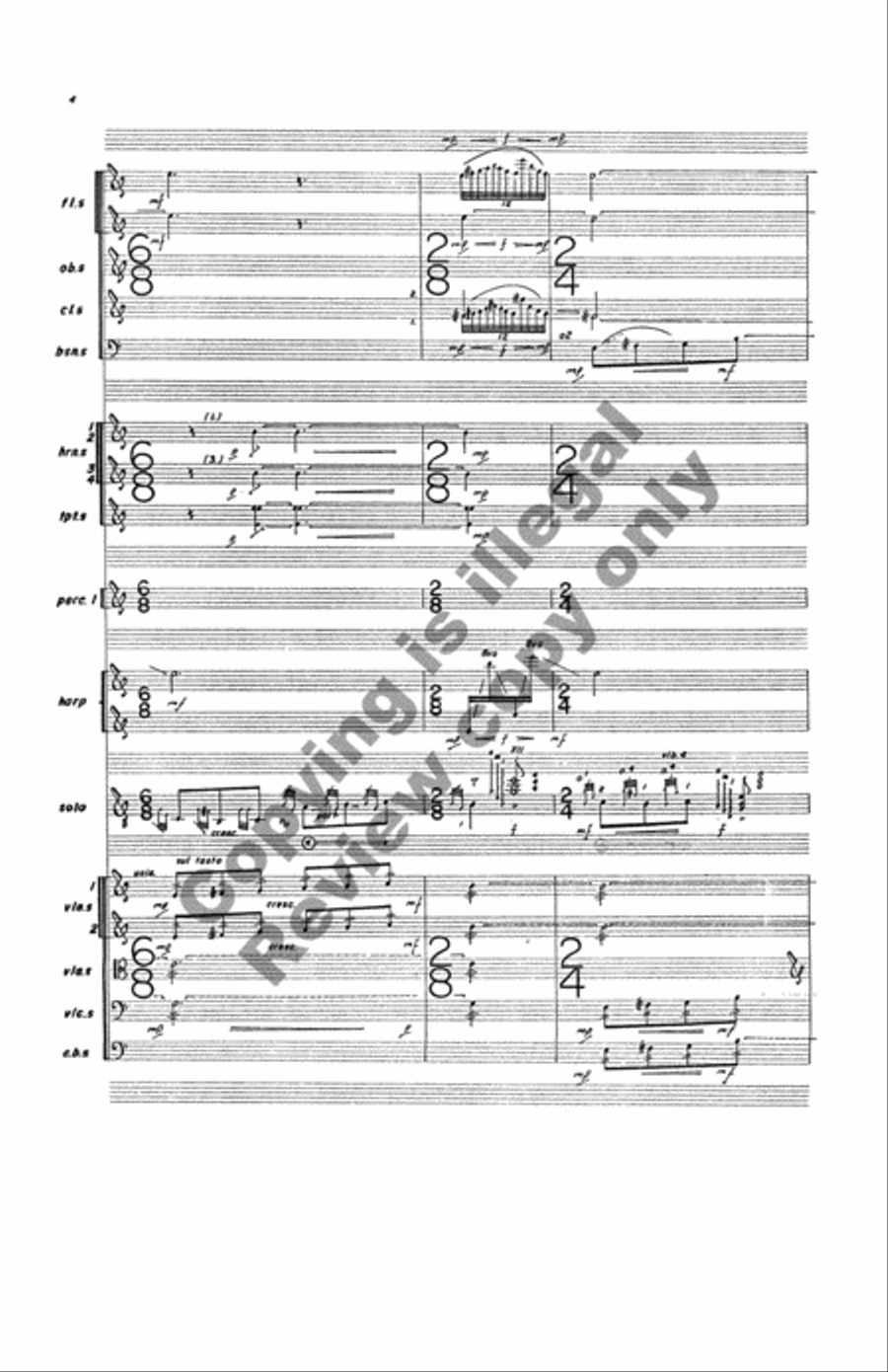 Zingari, Concerto for Guitar and Orchestra Orchestra scores gallery preview page 7