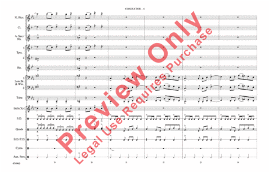 Black Eyes Black Eyes Marching Band scores gallery preview page 5