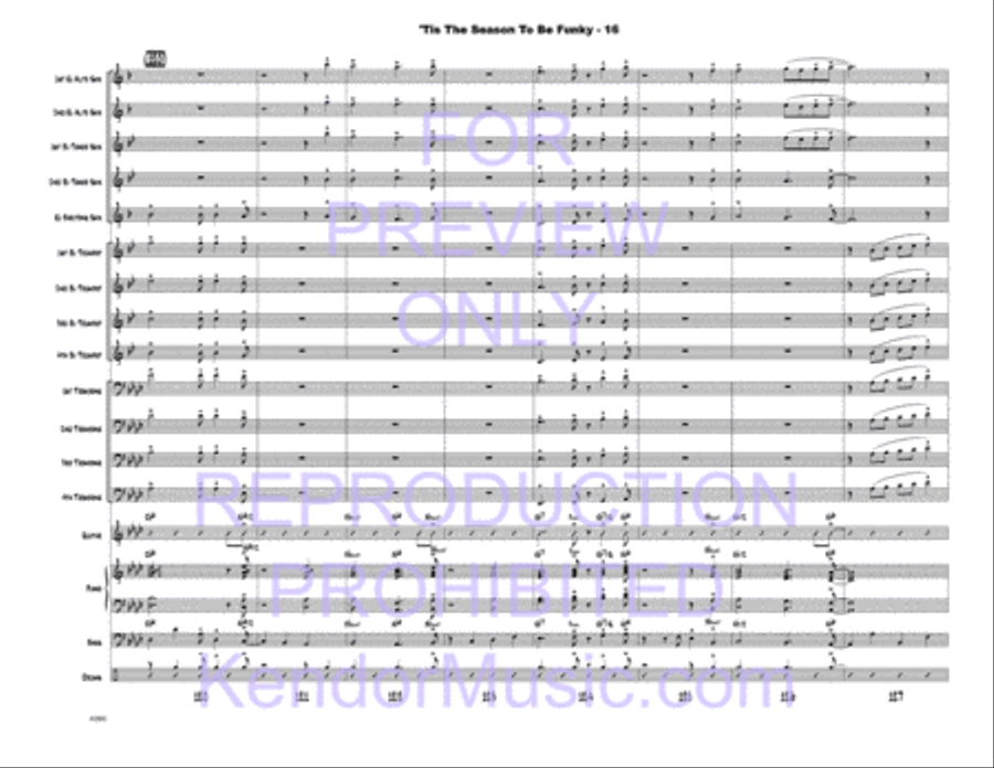 Tis The Season To Be Funky Jazz Ensemble scores gallery preview page 18