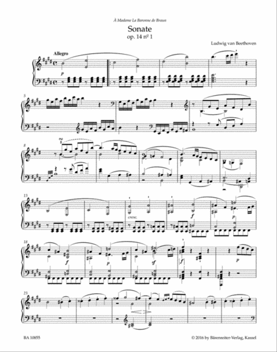 Two Sonatas for Pianoforte E major, G major op. 14 Piano Solo scores gallery preview page 2