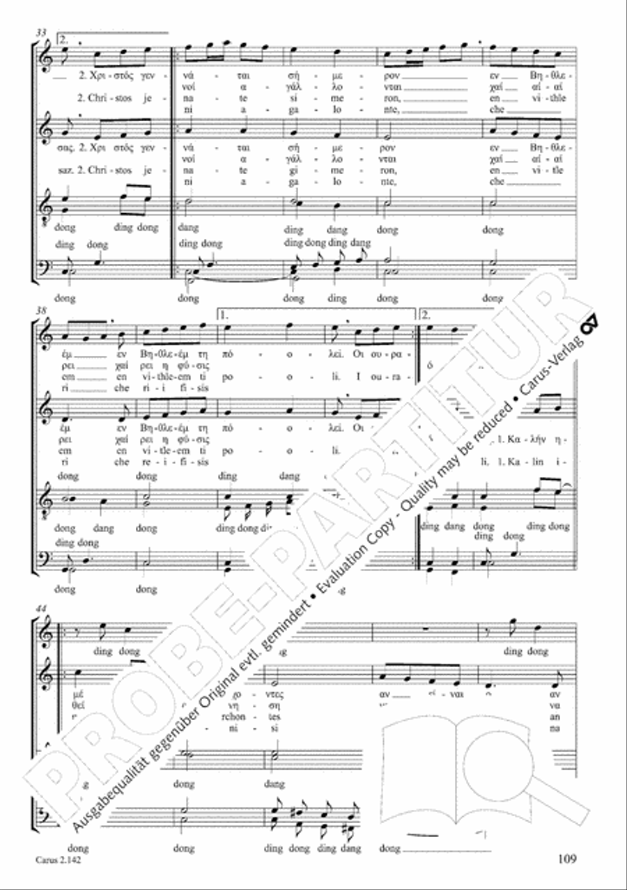 Christmas Carols of the World. Choral collection 4-Part scores gallery preview page 93