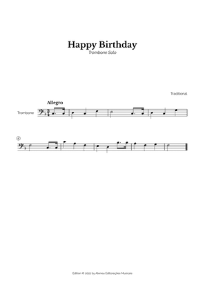 Happy Birthday for Easy Trombone