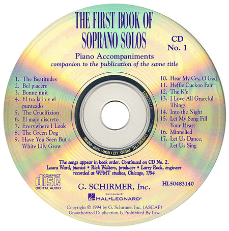 The First Book of Soprano Solos (Accompaniment CDs)
