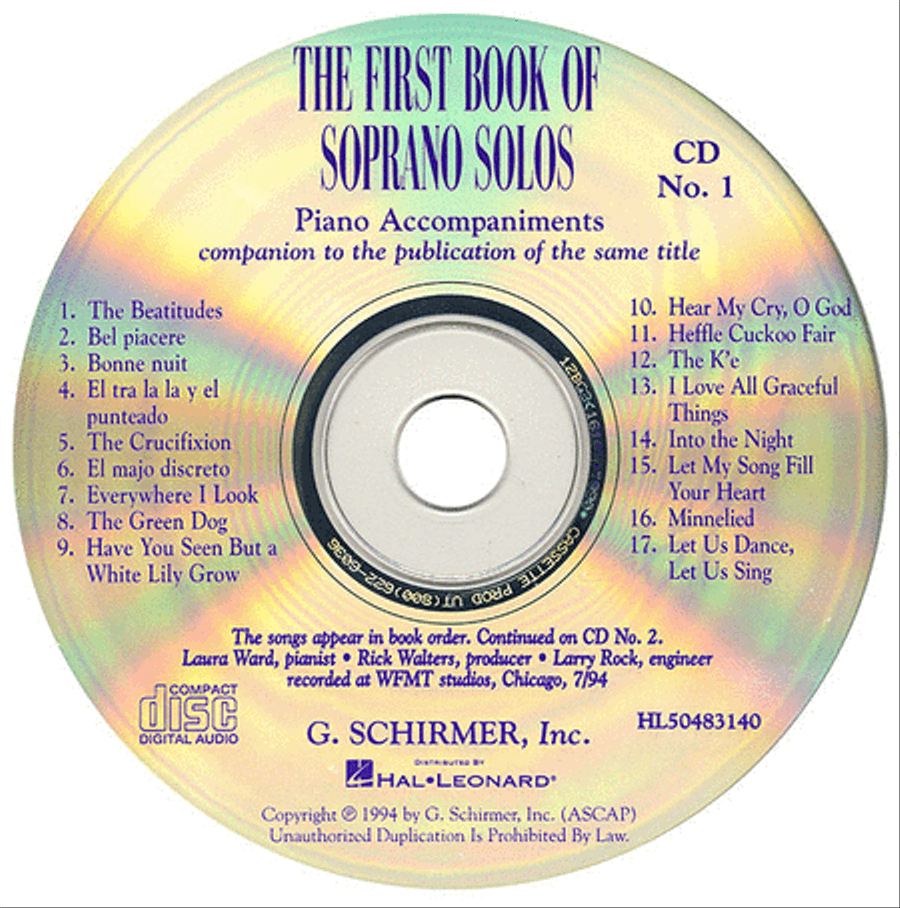 The First Book of Soprano Solos Soprano Voice scores gallery preview page 1