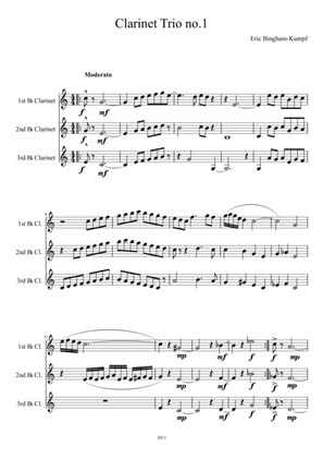 Book cover for Clarinet Trio No. 1