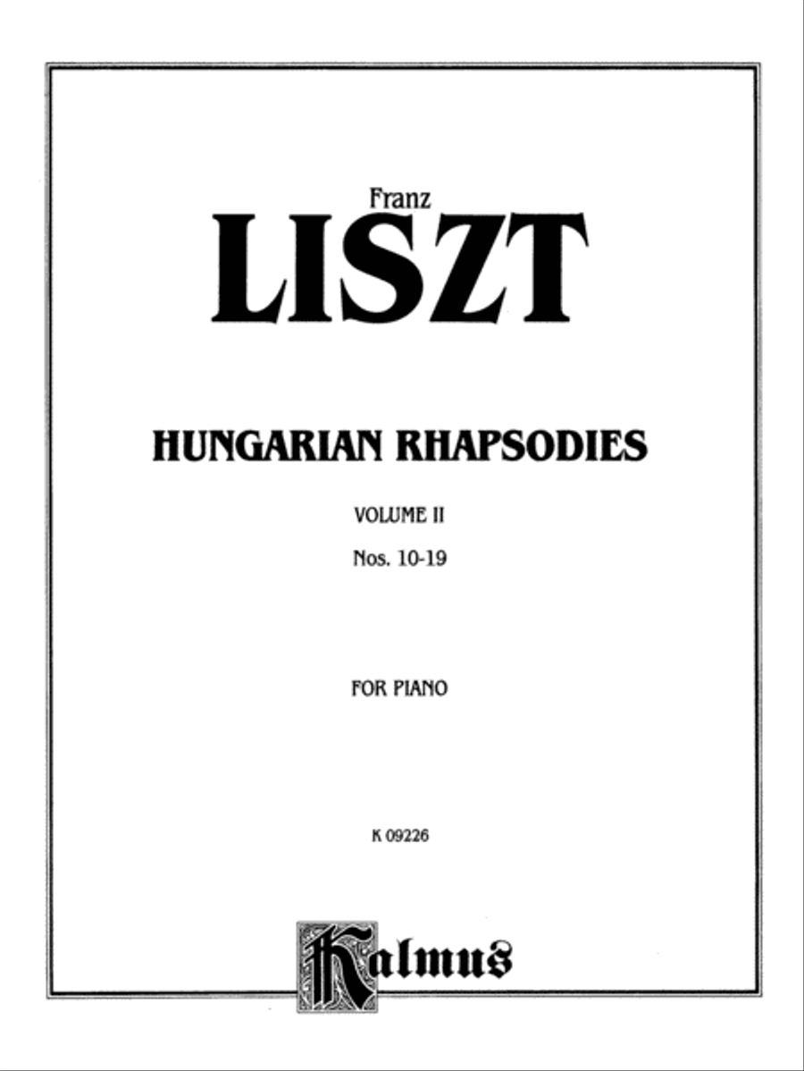 Hungarian Rhapsodies, Volume 2