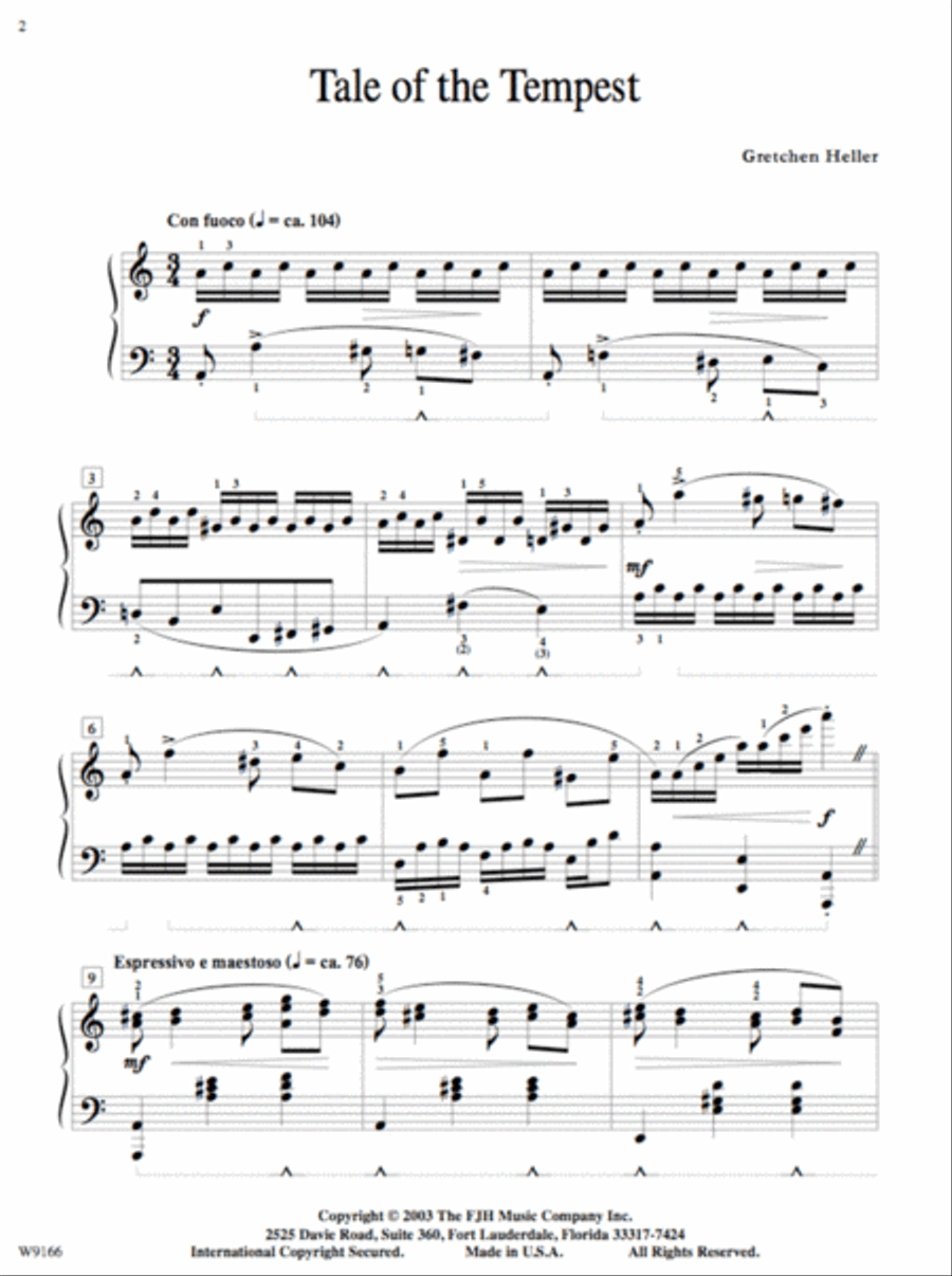 Tale of the Tempest Piano Solo scores gallery preview page 3
