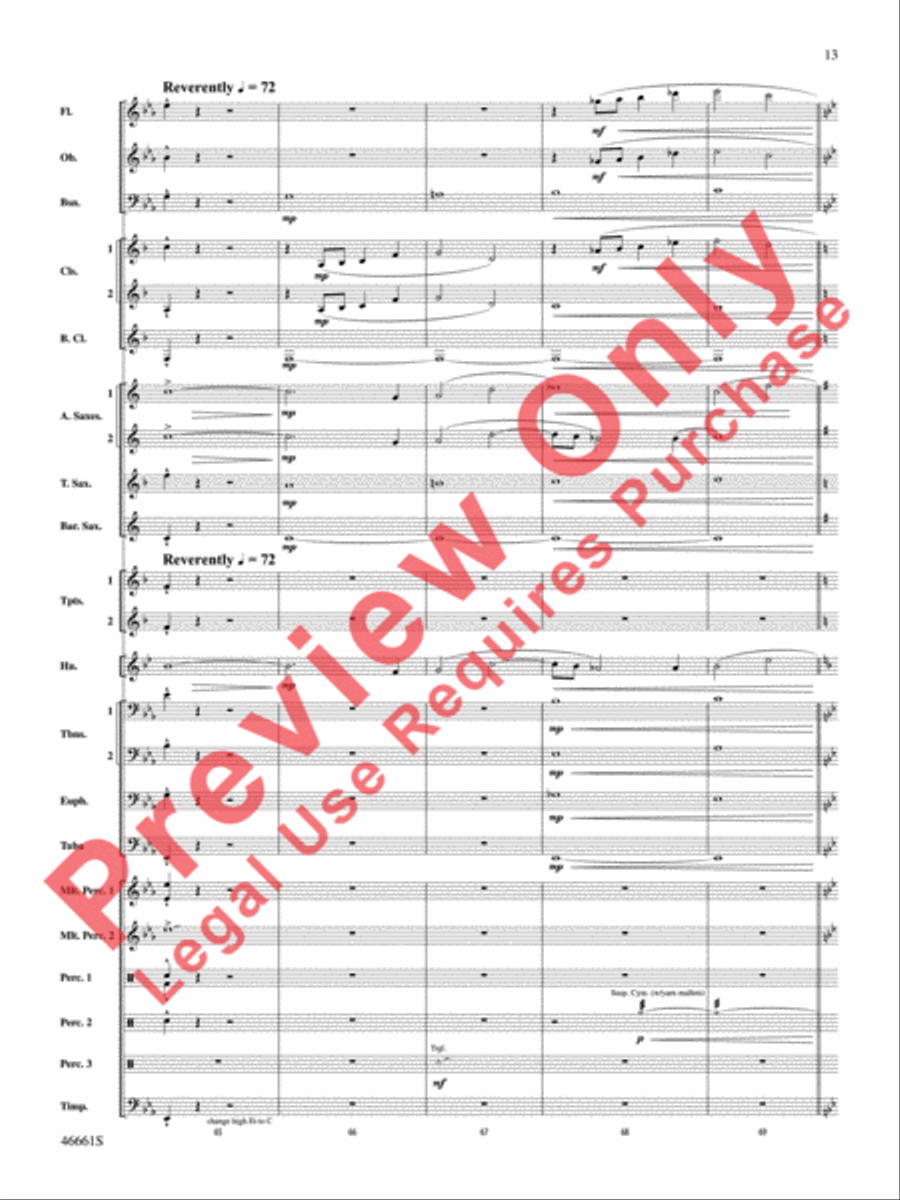 Nine Mile Saga Nine Mile Saga Concert Band scores gallery preview page 14