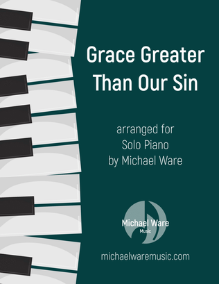 Book cover for Grace Greater Than Our Sin (solo piano)