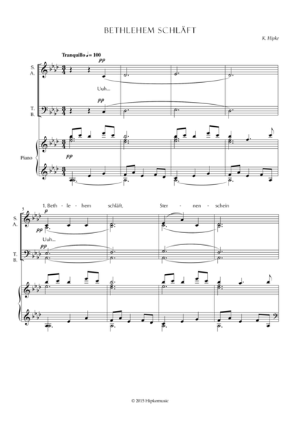 Bethlehem schläft - SATB - Piano image number null