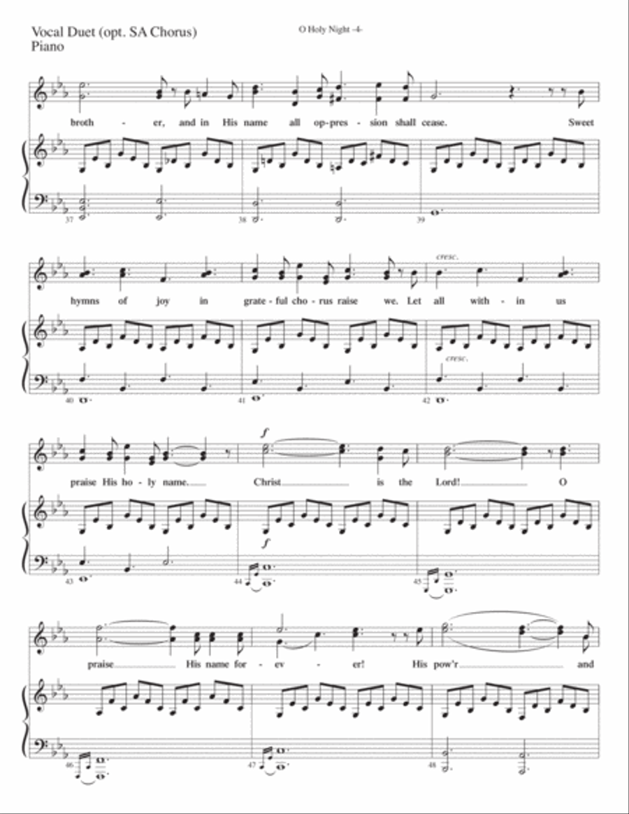O Holy Night SA scores gallery preview page 4