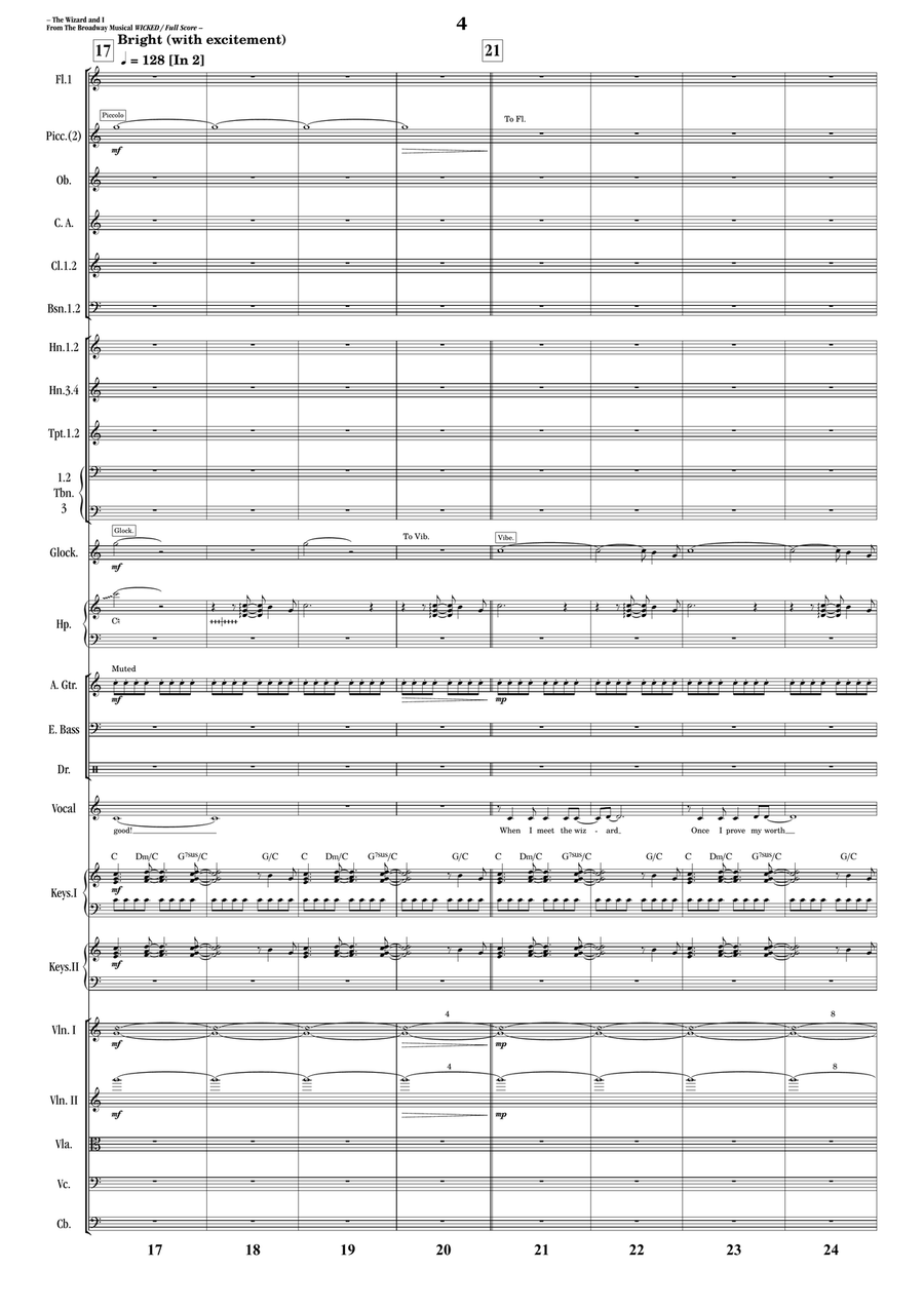 The Wizard And I Full Orchestra scores gallery preview page 4