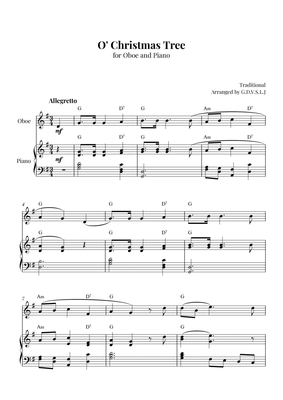 O' Christmas Tree Piano scores gallery preview page 1