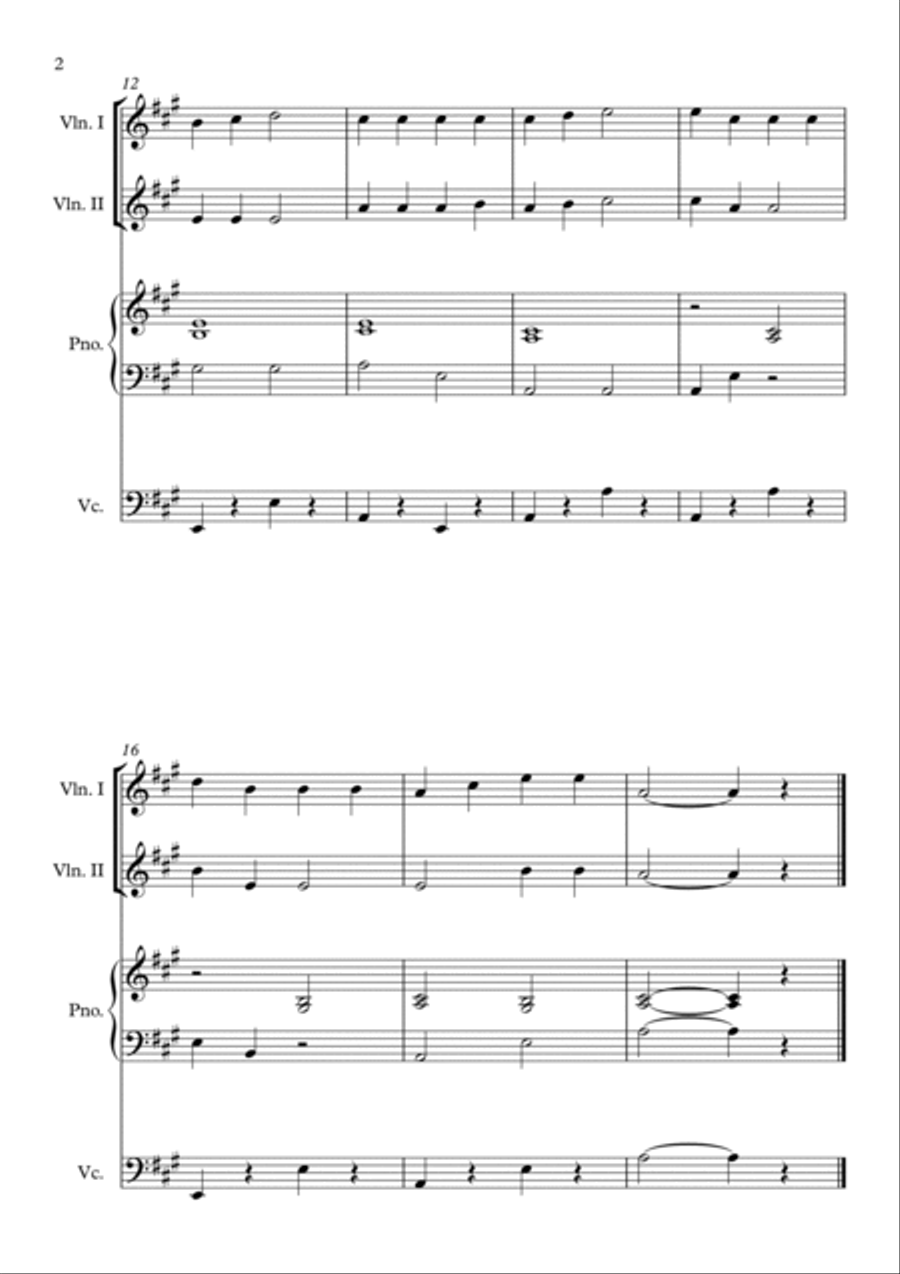 Lightly Row Piano Quartet scores gallery preview page 3