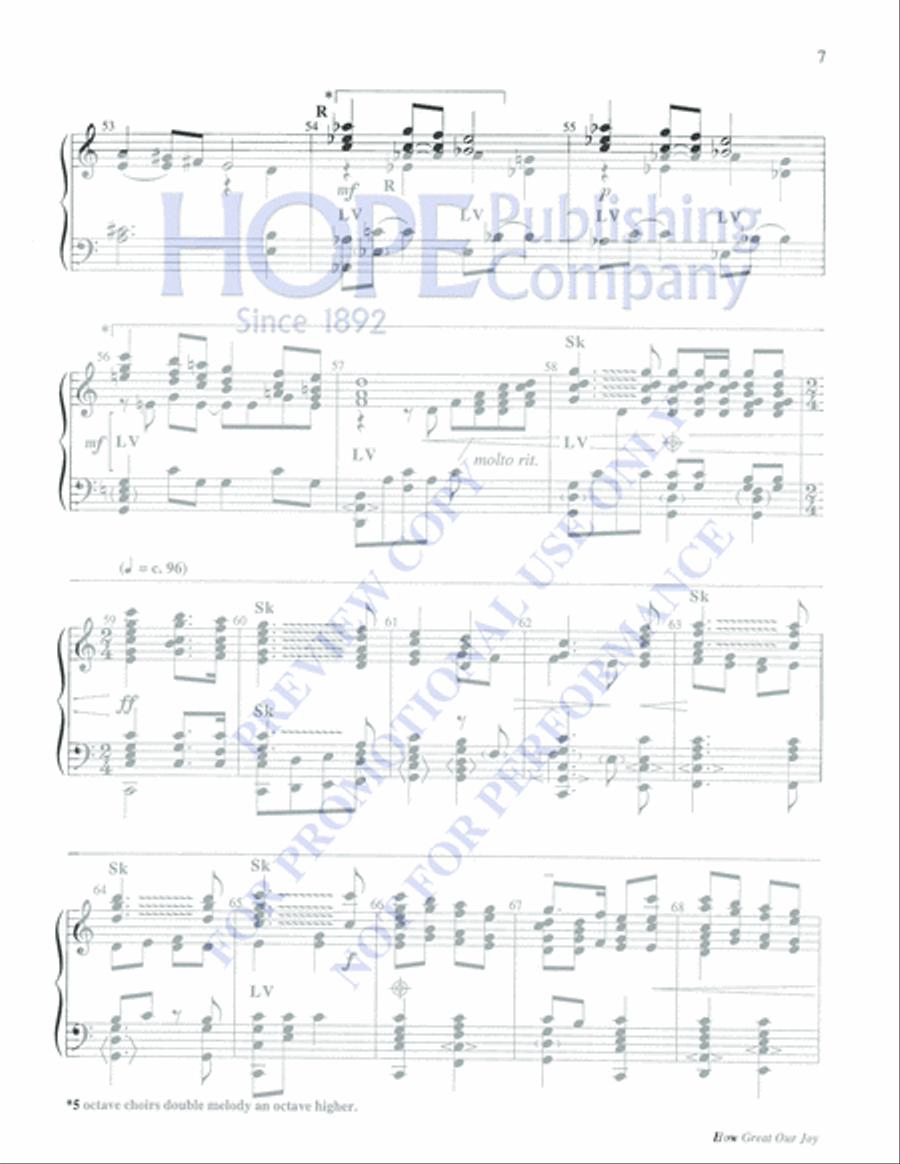 How Great Our Joy How Great Our Joy 5-Octaves scores gallery preview page 7